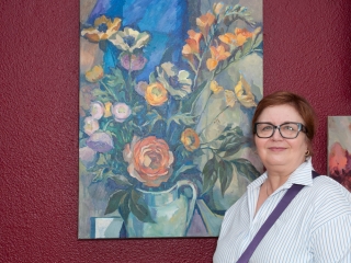 Елена Малыгина со своей работой