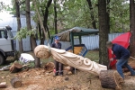 Погрузка скульптуры для транспортировки в парк