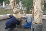 Установка \"Жар-птицы\" в детском парке
