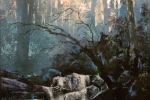 Японский лес, холст, масло, 2001