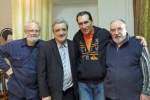 Олег Емельянов, пианист Геннадий Курсков, Александр Авдюшкин, Виктор Николаевич Торотенко (один из организаторов выставки)