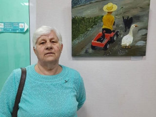 Надежда Ивашева со своей работой